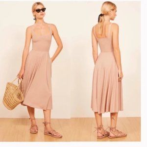 Reformation Rou Knit Midi Blush Pink Dress size S Small NWT